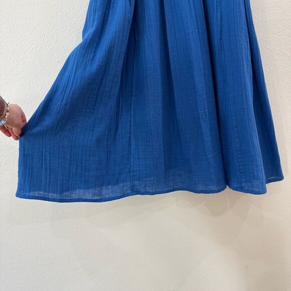 Mille Resort & Travel Women’s XXS Blue Midi Catarina Dress Pockets Beach Summer - Picture 6 of 11